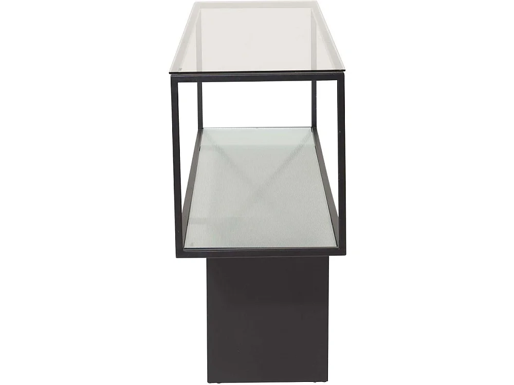 Console Design en Verre "Maglehem" 130cm Noir