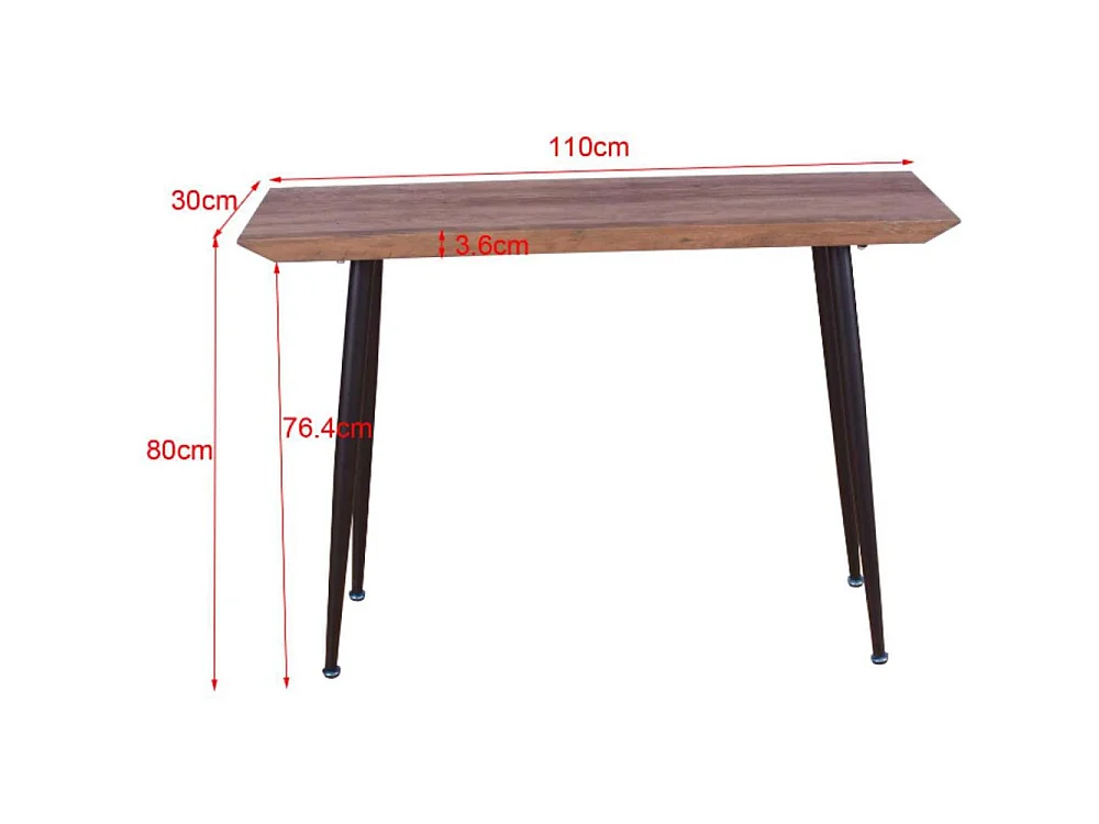 Konsole mit Betoneffekt aus Stahl und MDF Edge