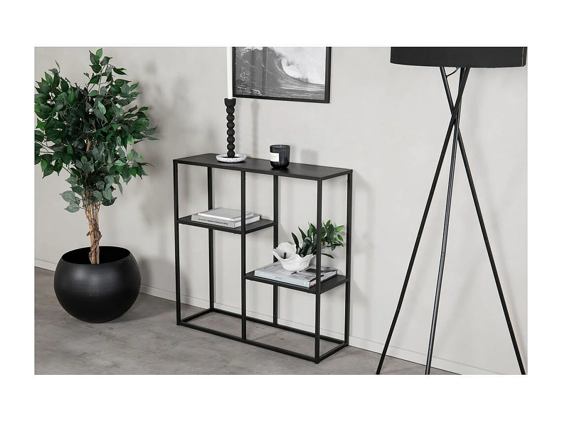 Console in acciaio nero Staal