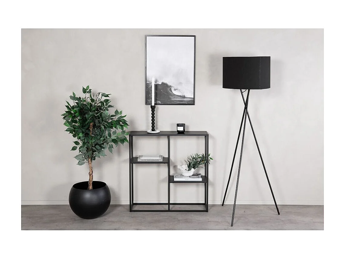 Étagère 3 Niveaux en Métal "Staal" 81cm Noir