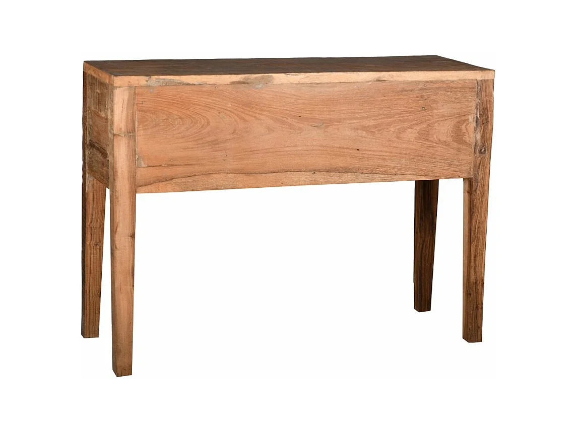 Console en bois recyclé et métal