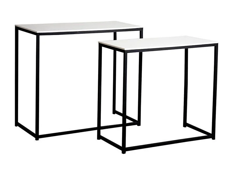 Console en bois et métal (Lot de 2)