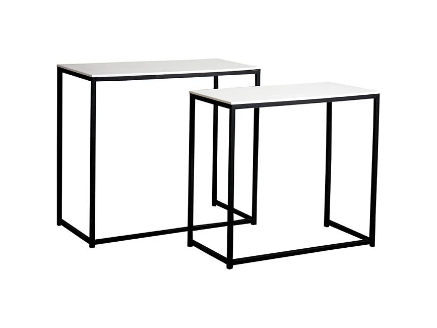 Console en bois et métal (Lot de 2)