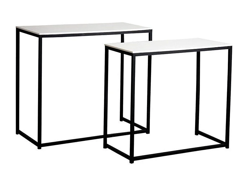 Console en bois et métal (Lot de 2)