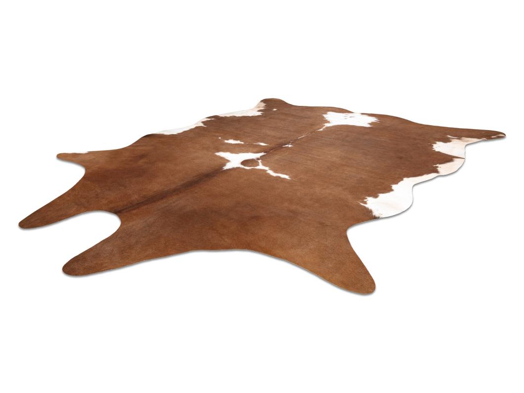 Couro de Vaca Artificial para Tapete, Vaca G5070-2 Castanho branco  155x195 cm