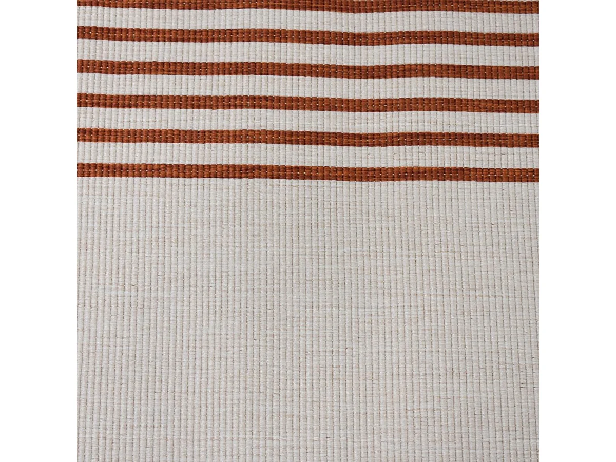 Tapis extérieur, kilim reversible 160x230 LYN2 BM REVERSIBLE terracotta et crème