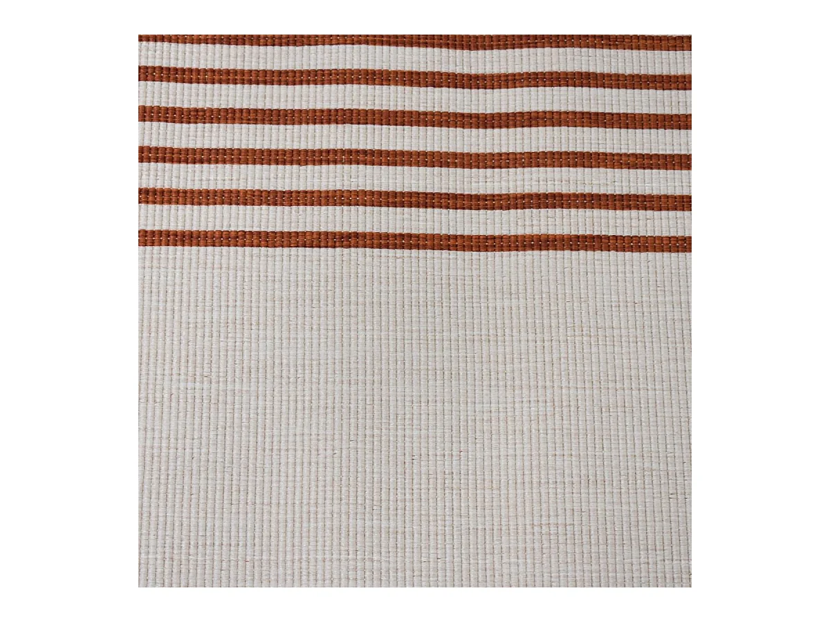 Tapis extérieur, kilim reversible 200x290 LYN2 BM REVERSIBLE terracotta et crème