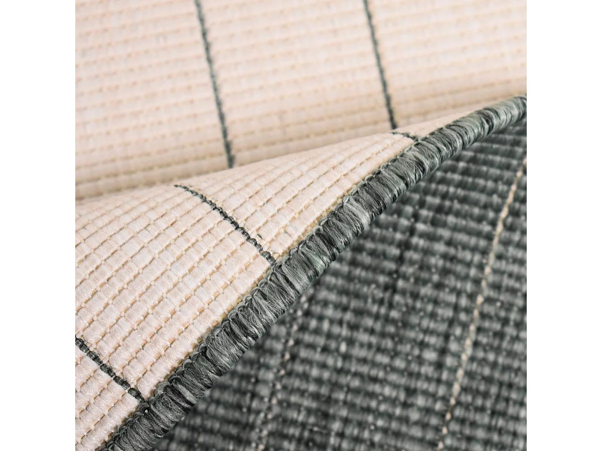 Tappeto da esterno, kilim reversibile 120x170 EX1 OR verde e beige