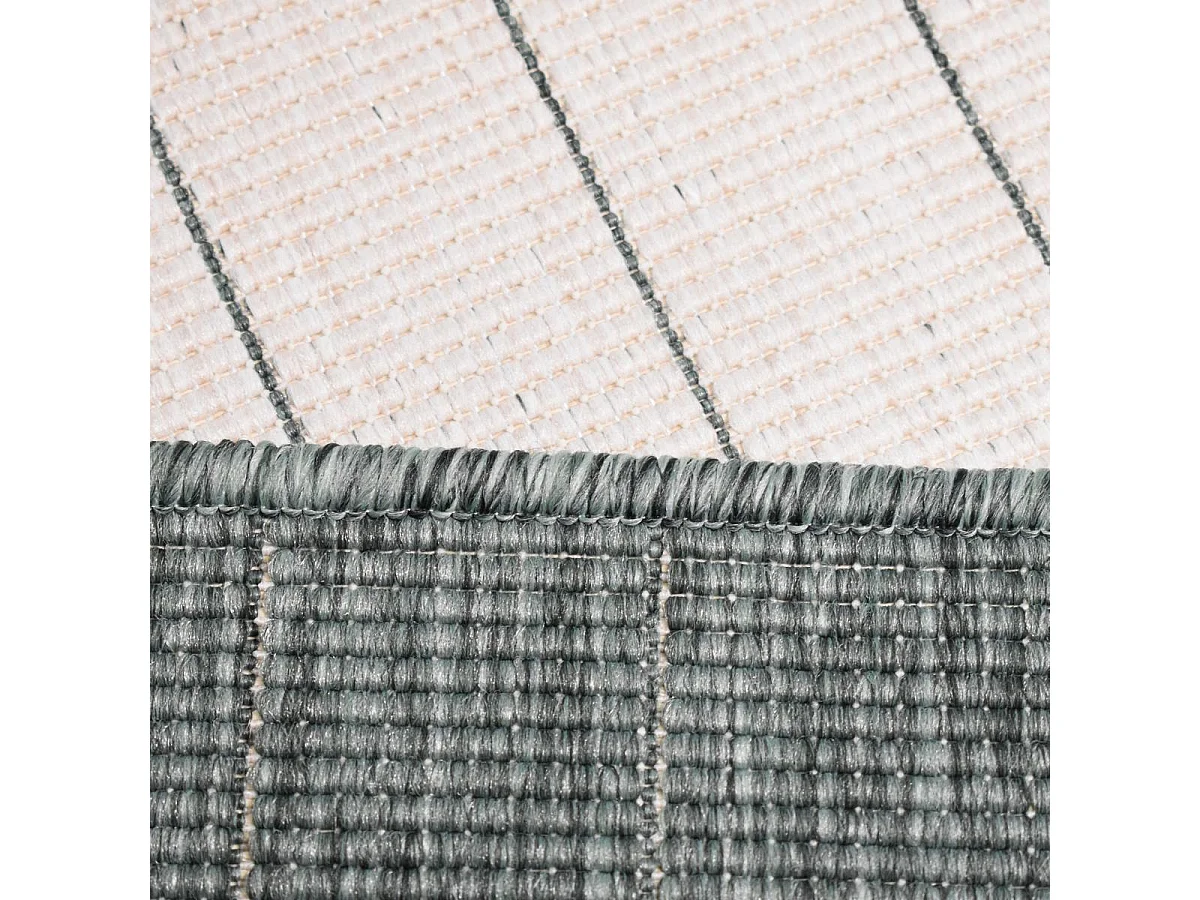 Tappeto da esterno, kilim reversibile 120x170 EX1 OR verde e beige