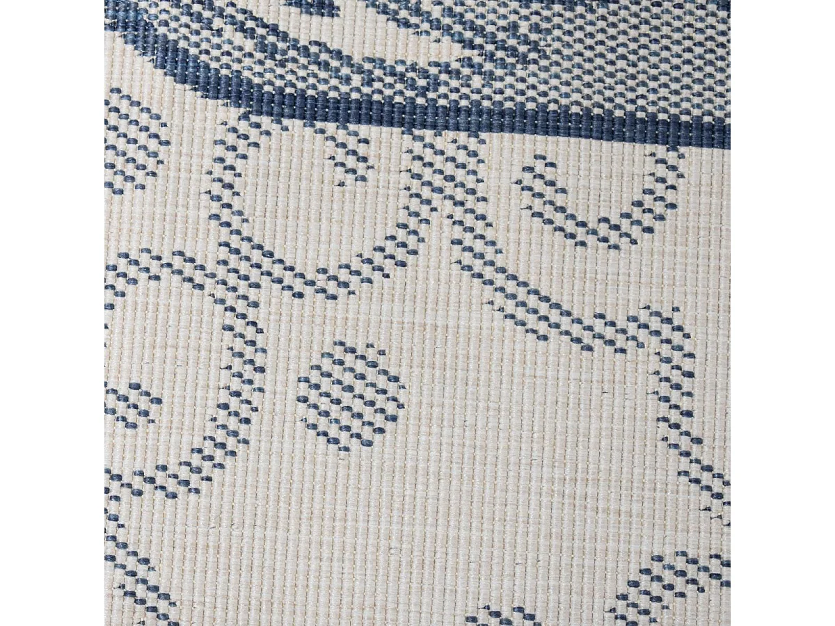 Tappeto da esterno, kilim reversibile 120x170 EX1 BLU blu e beige