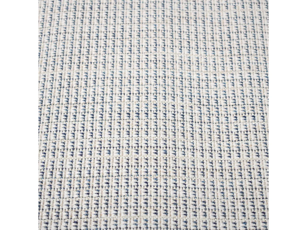 Tapis extérieur, kilim reversible 120x170 LYN2 N REVERSIBLE bleu et gris