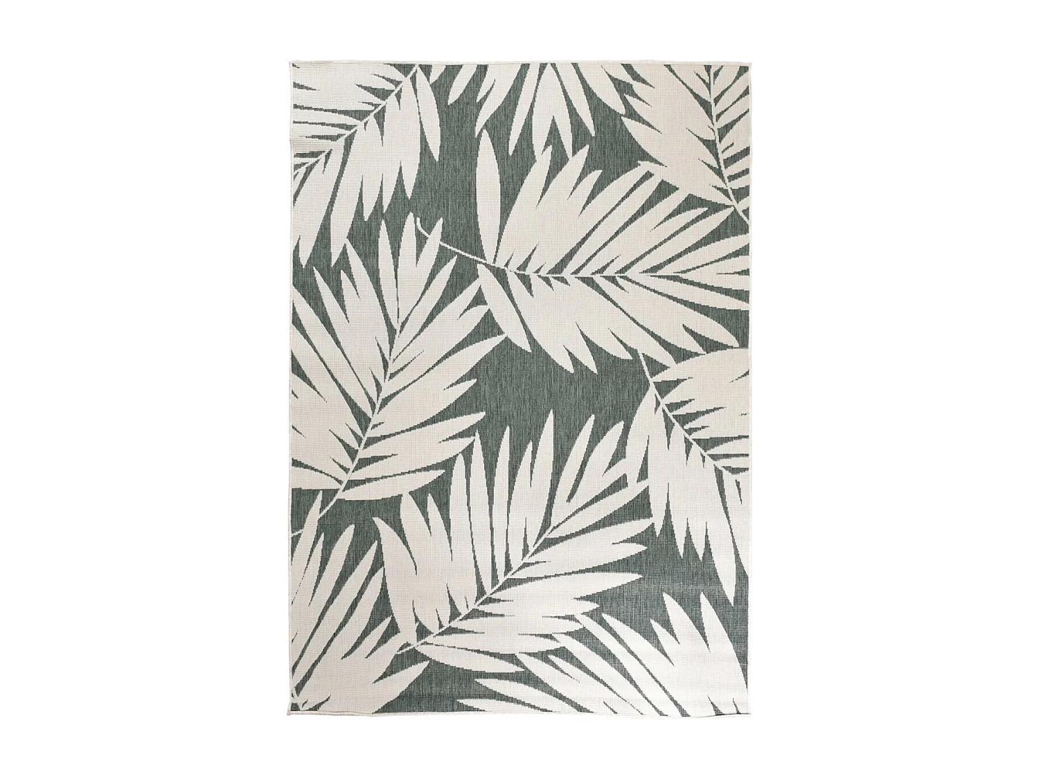 Tapis extérieur, kilim reversible 120x170 LYN2 P REVERSIBLE vert et beige