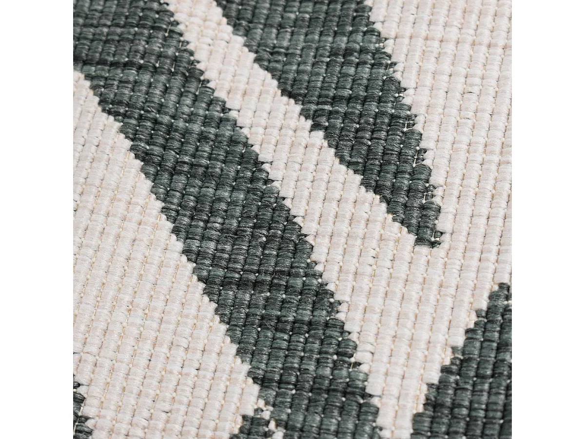 Tappeto da esterno, kilim reversibile 120x170 EX1 BRA verde e beige