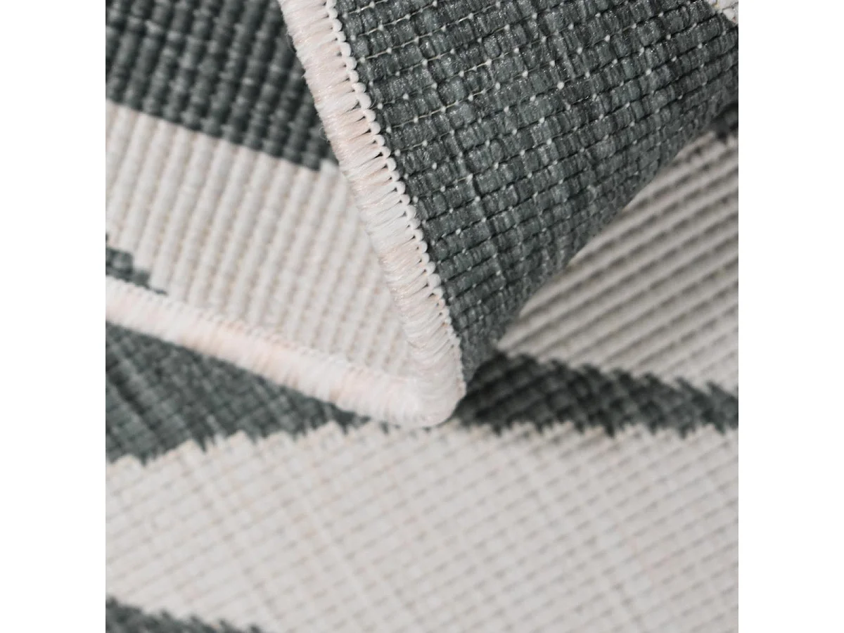 Tappeto da esterno, kilim reversibile 120x170 EX1 BRA verde e beige