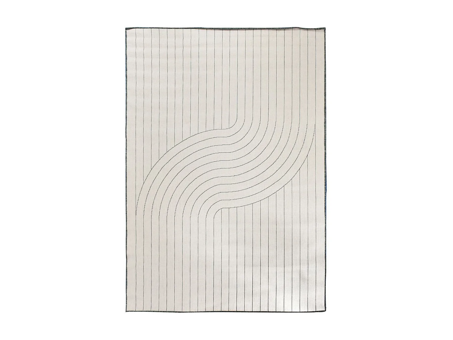 Tapis extérieur, kilim reversible 160x230 LYN2 AW REVERSIBLE vert et beige