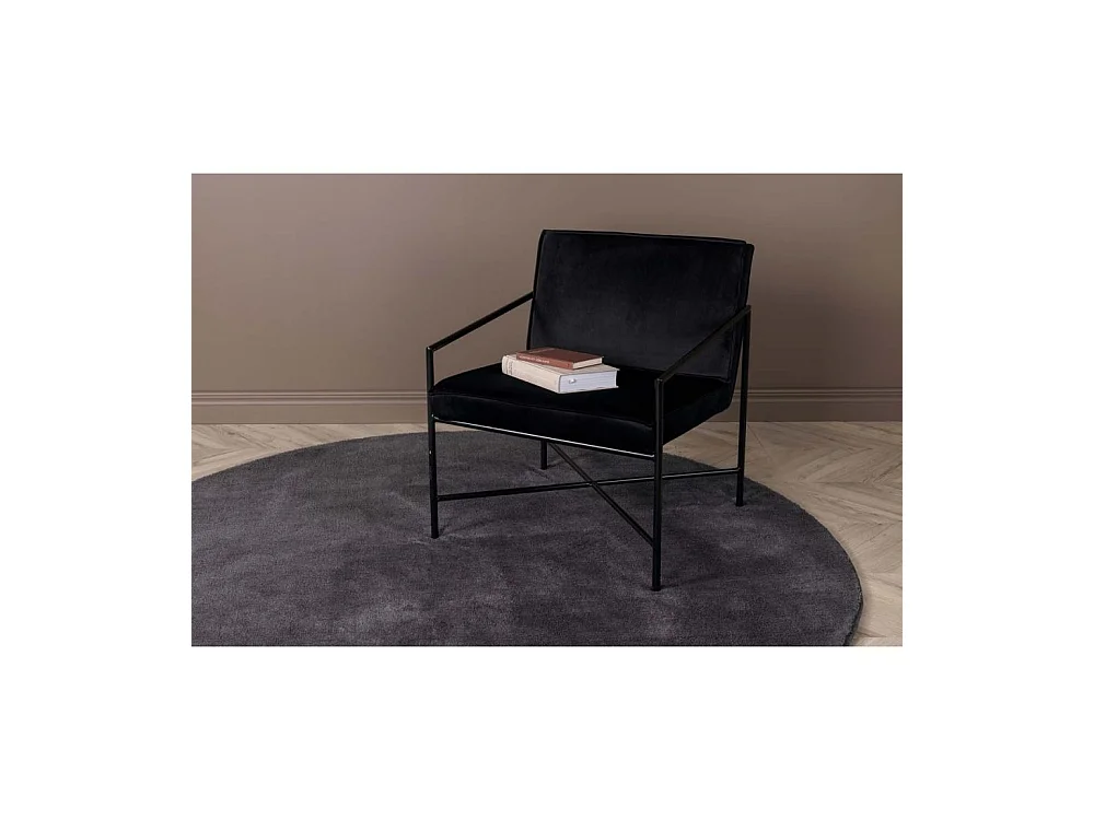 Tapis Déco Rond "Undra" 200cm Gris Foncé