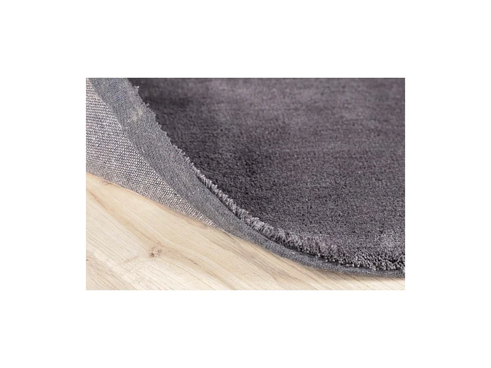 Tapis Déco Rond "Undra" 200cm Gris Foncé
