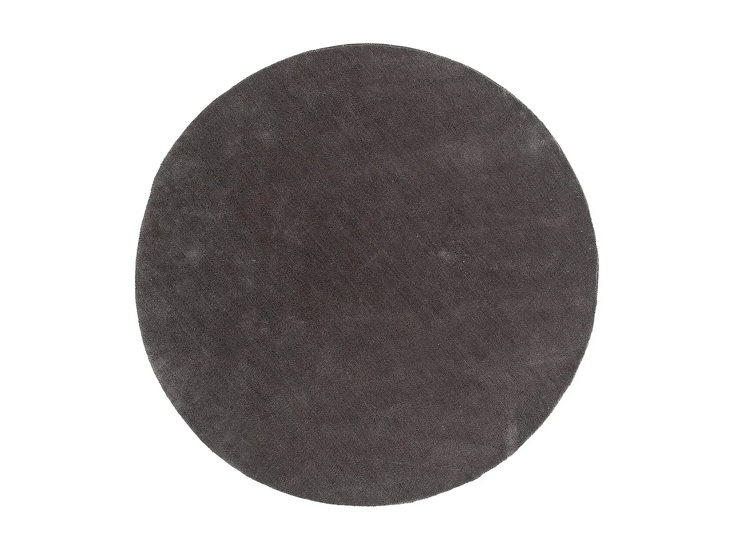 Undra vloerkleed Ø200 cm polyester donkergrijs.