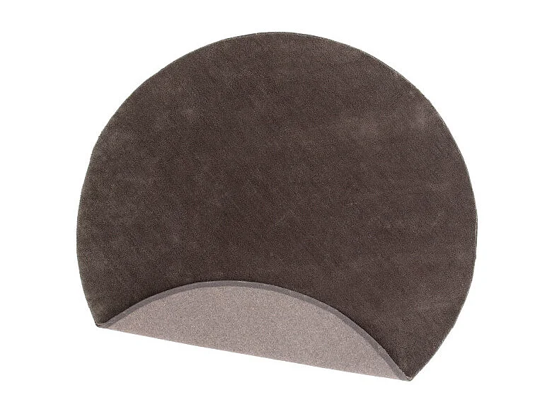 Undra vloerkleed Ø200 cm polyester donkergrijs.
