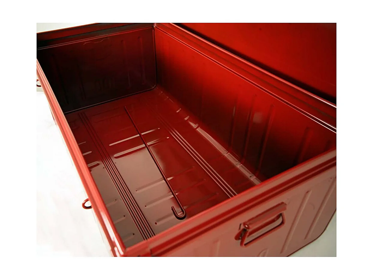 Malle de rangement métal rouge Terra L100xH39xP55