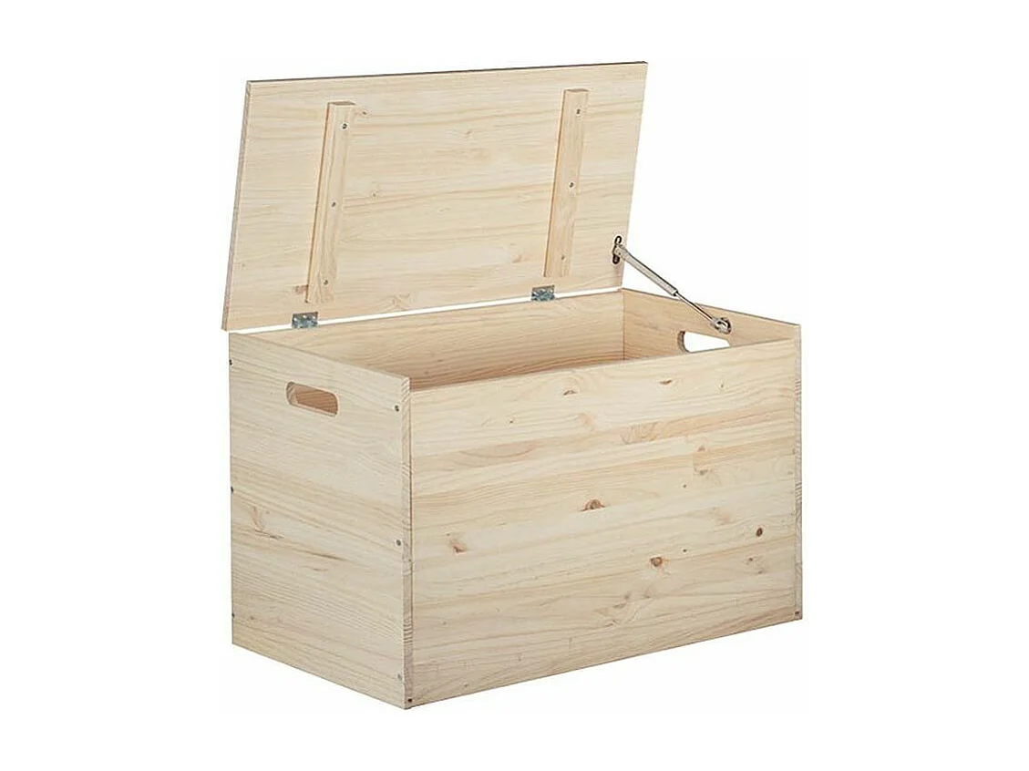 Coffre de rangement en pin brut 135 litres