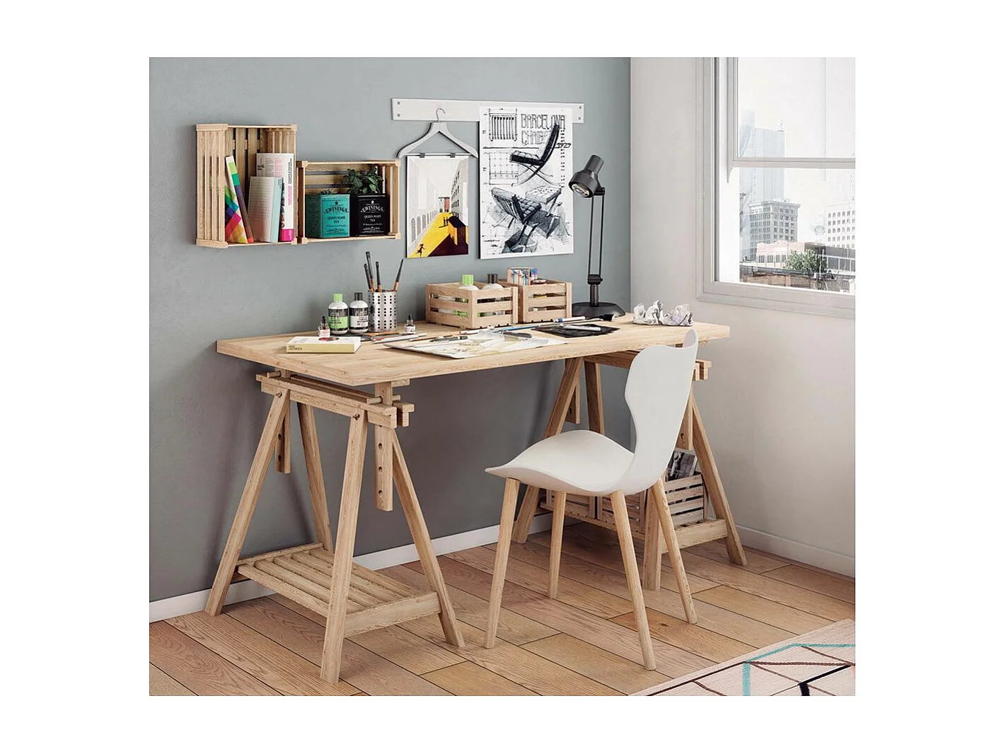 Caisse de rangement en pin massif Home box Petite