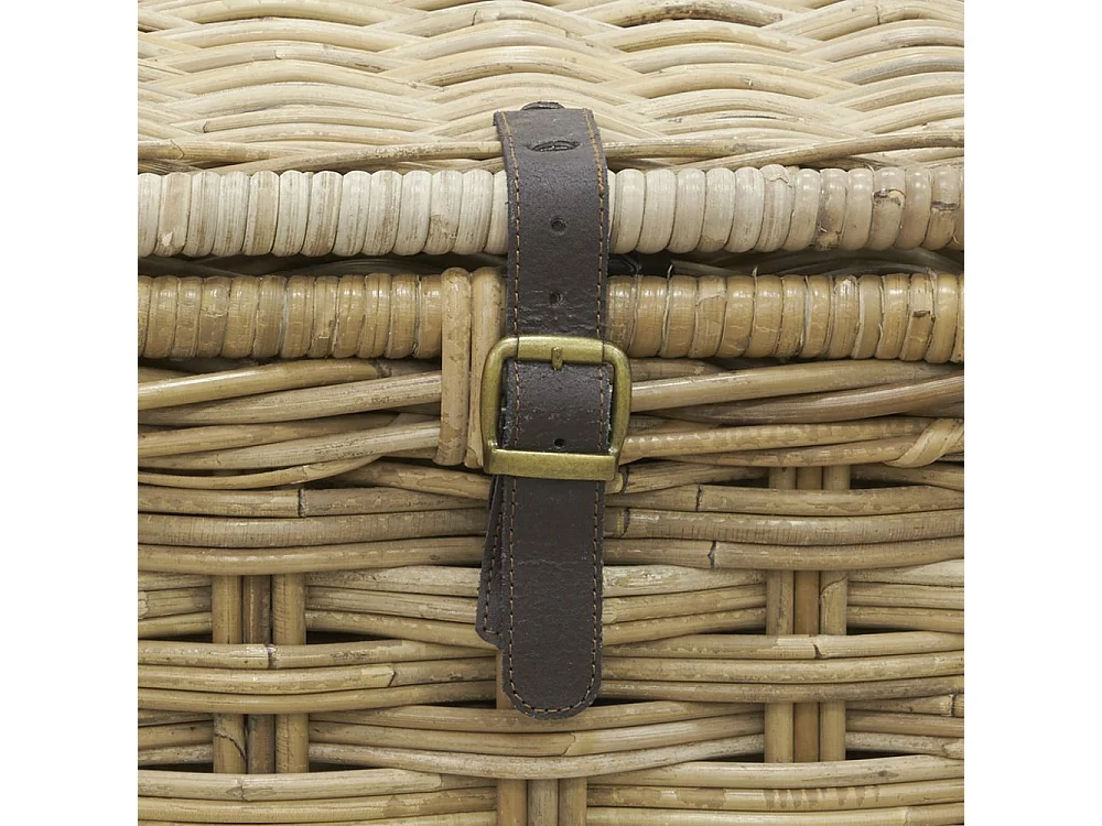 Malle rectangulaire en poelet gris (Lot de 2)