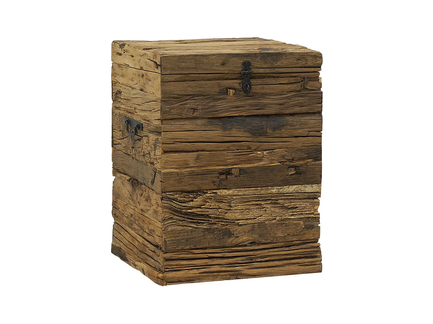 Coffre en bois massif recyclé Petit modèle