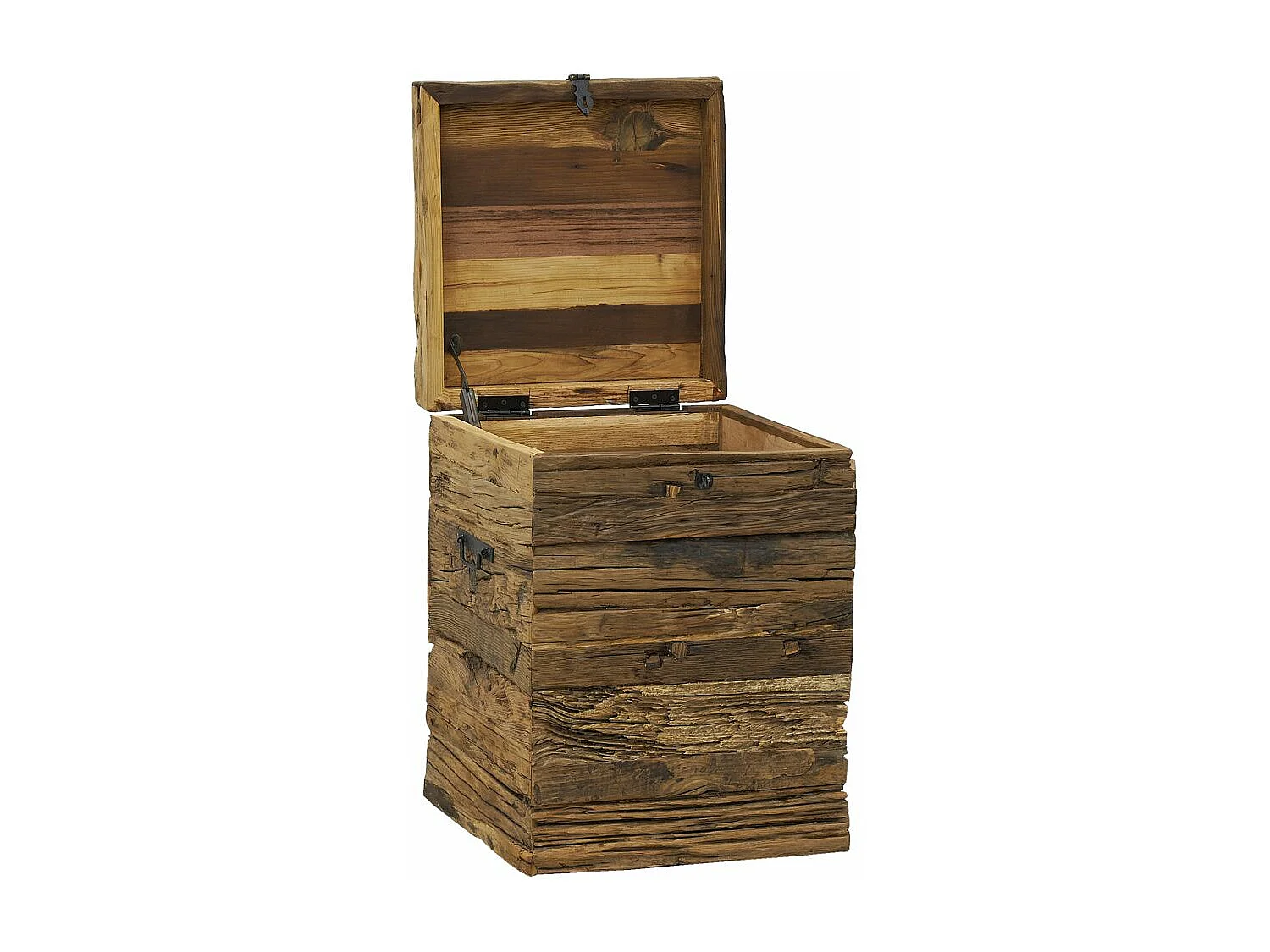 Coffre en bois massif recyclé Petit modèle
