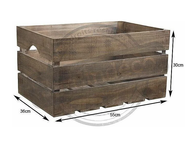 Caisse ancienne en bois vieilli