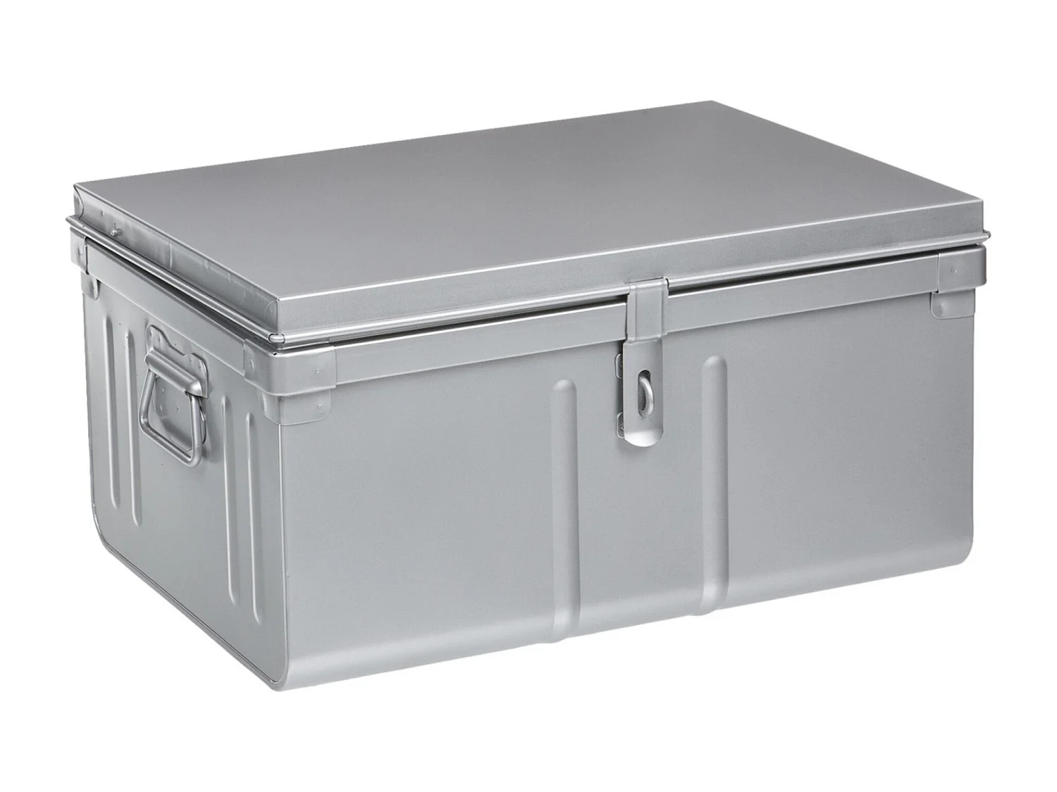 Lot de 3 malles de rangement en métal Habitat - Capacités 95 - 130 - 175 litres-Alu