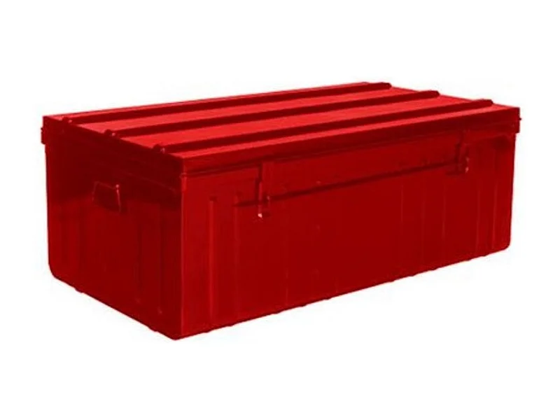 Malle acier rouge Dax L101xH41xP56