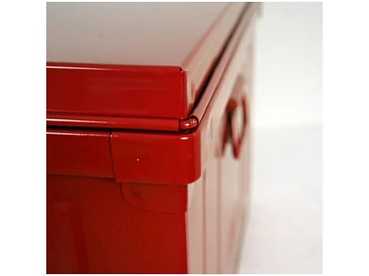 Malle acier rouge Dax L101xH41xP56