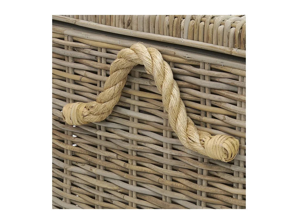 Coffres en poelet naturel (Lot de 3)