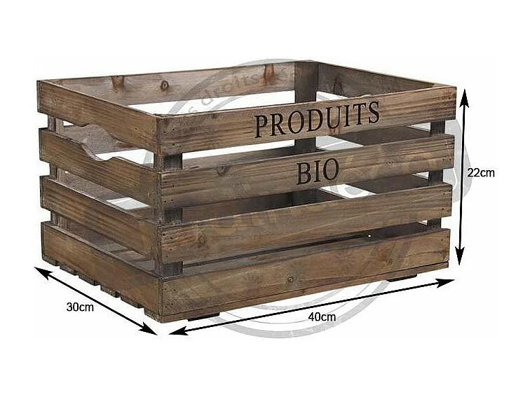 Caisse en bois Produits bio
