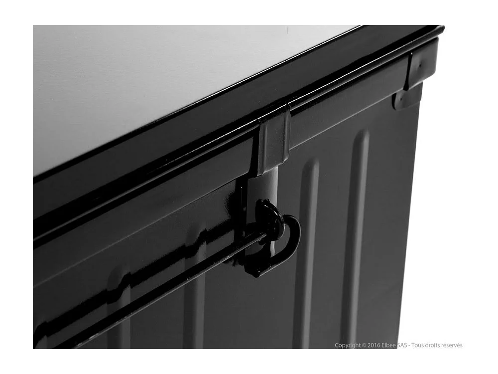 Malles de rangement métal noir Terra - Lot de 3