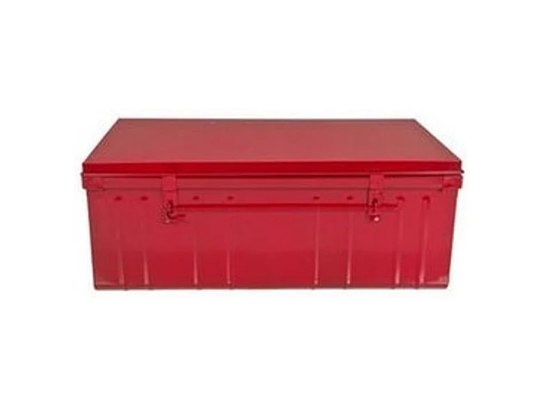 Malles de rangement métal rouge Terra - Lot de 3