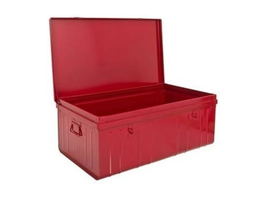 Malles de rangement métal rouge Terra - Lot de 3