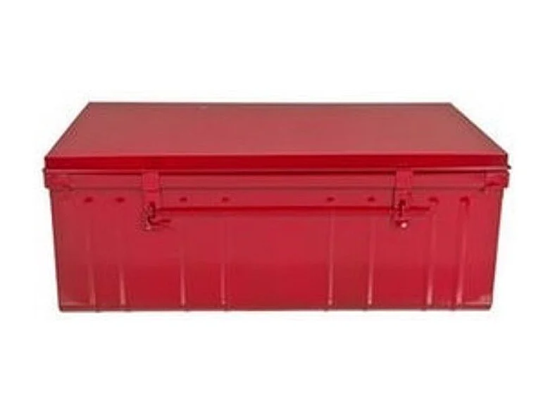 Malles de rangement métal rouge Terra - Lot de 3