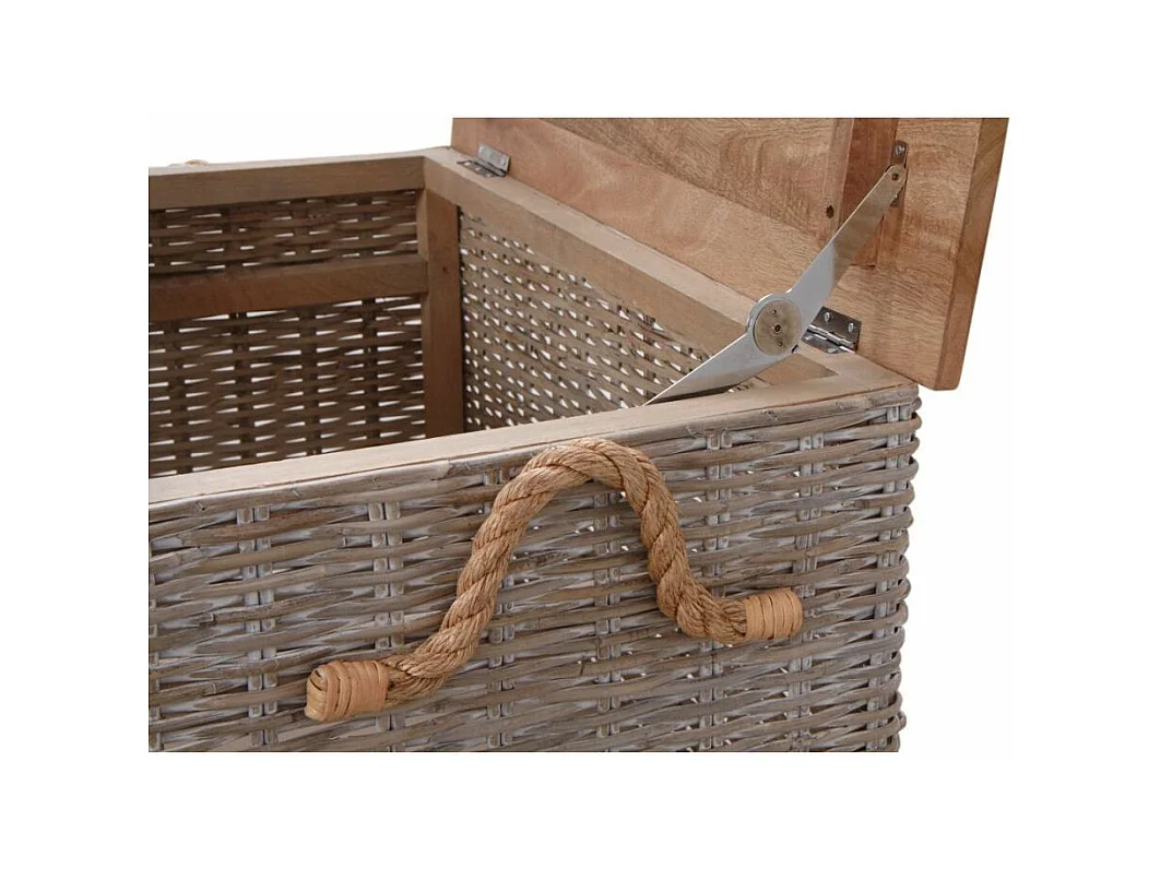 Coffre en poelet blanchi (Lot de 3)