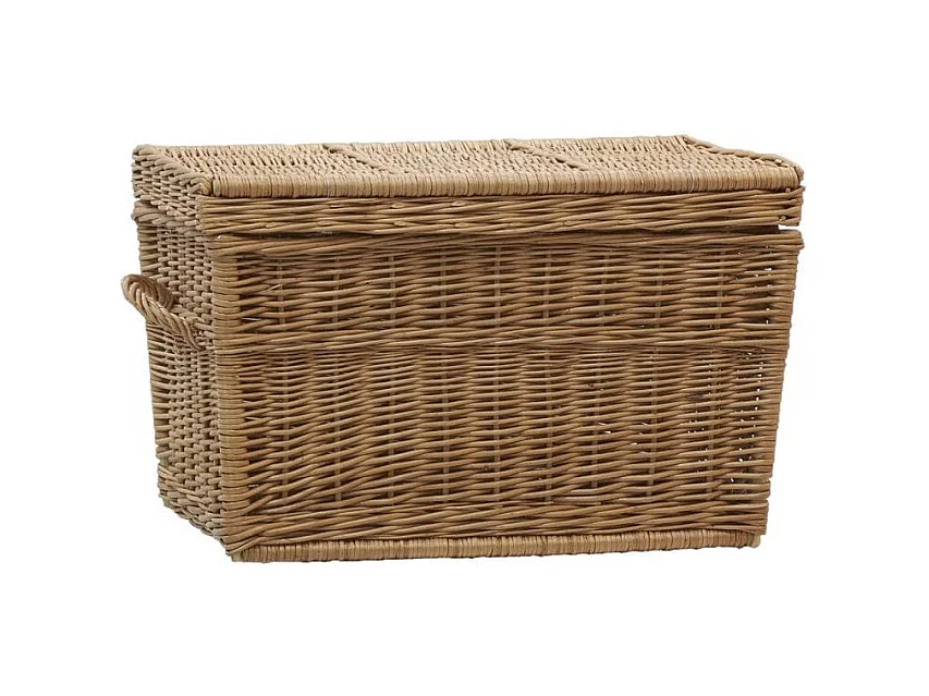 Malle de rangement en osier buff 60 x 40 x 40 cm