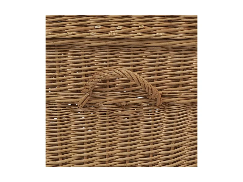 Malle de rangement en osier buff 60 x 40 x 40 cm