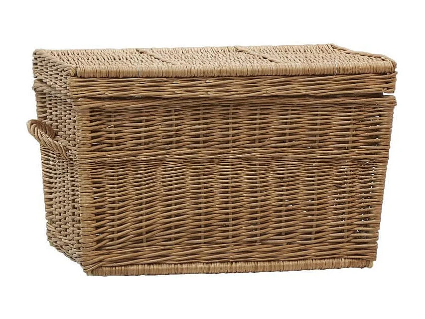 Malle de rangement en osier buff 60 x 40 x 40 cm