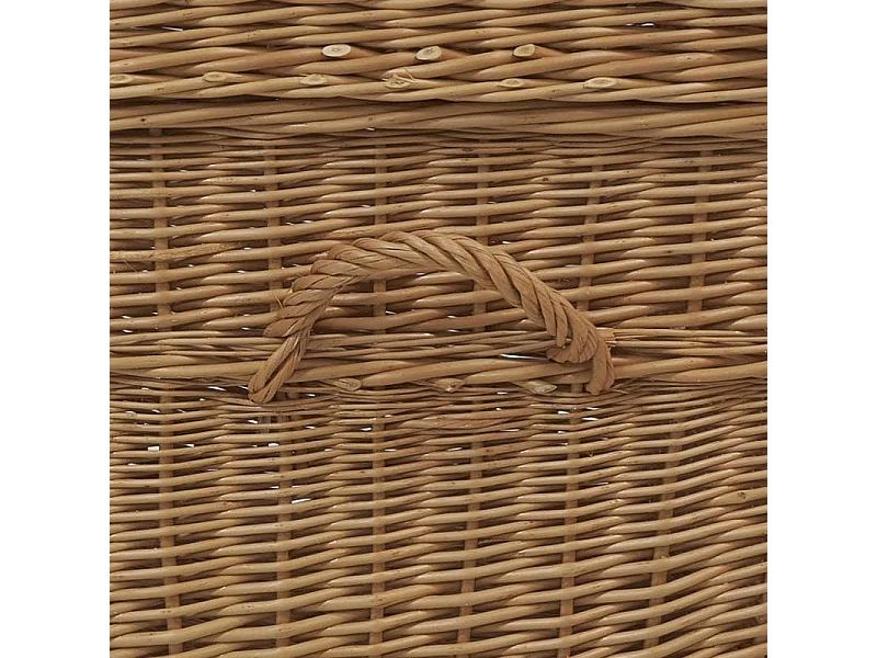 Malle de rangement en osier buff 60 x 40 x 40 cm