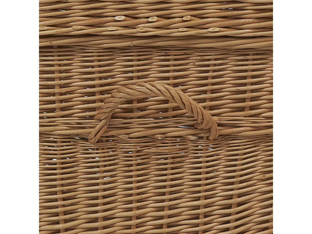 Malle de rangement en osier buff 60 x 40 x 40 cm