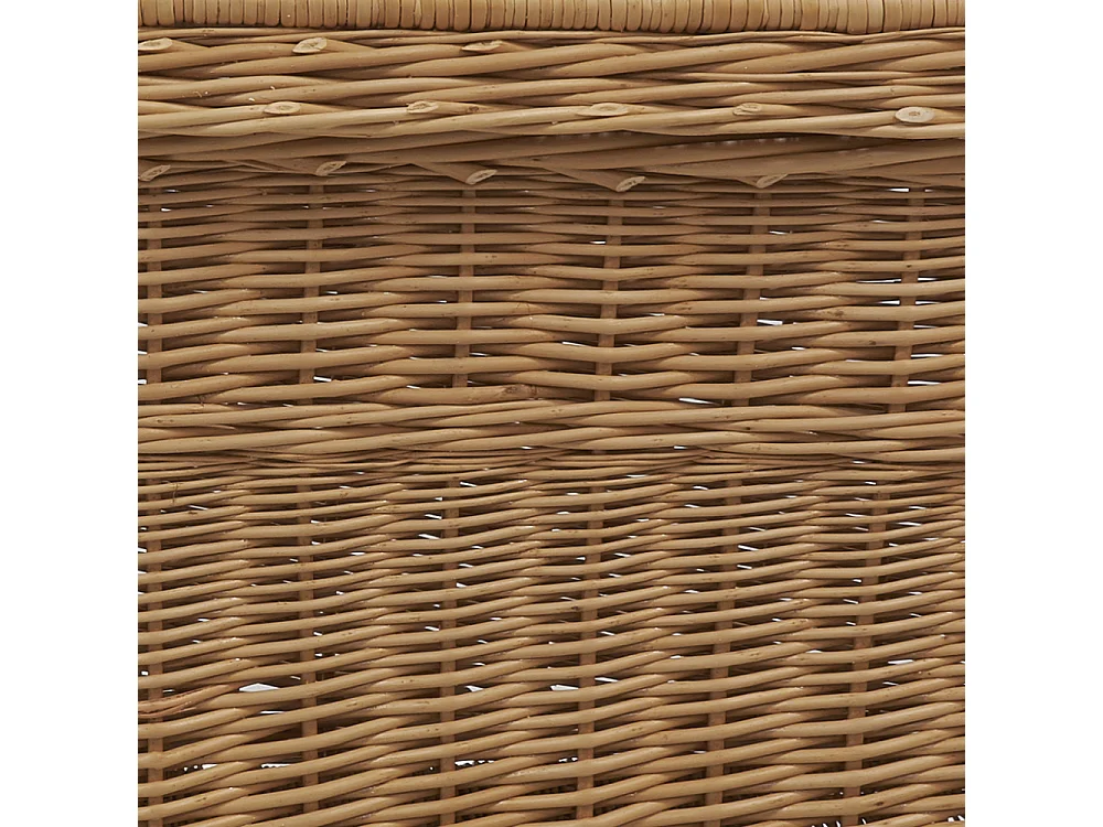 Malle de rangement en osier buff 60 x 40 x 40 cm
