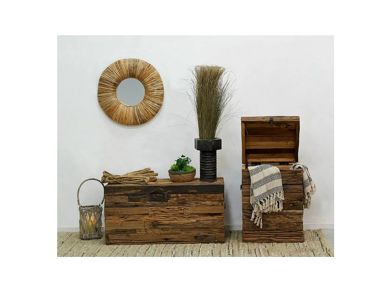 Coffre en bois massif recyclé Grand modèle