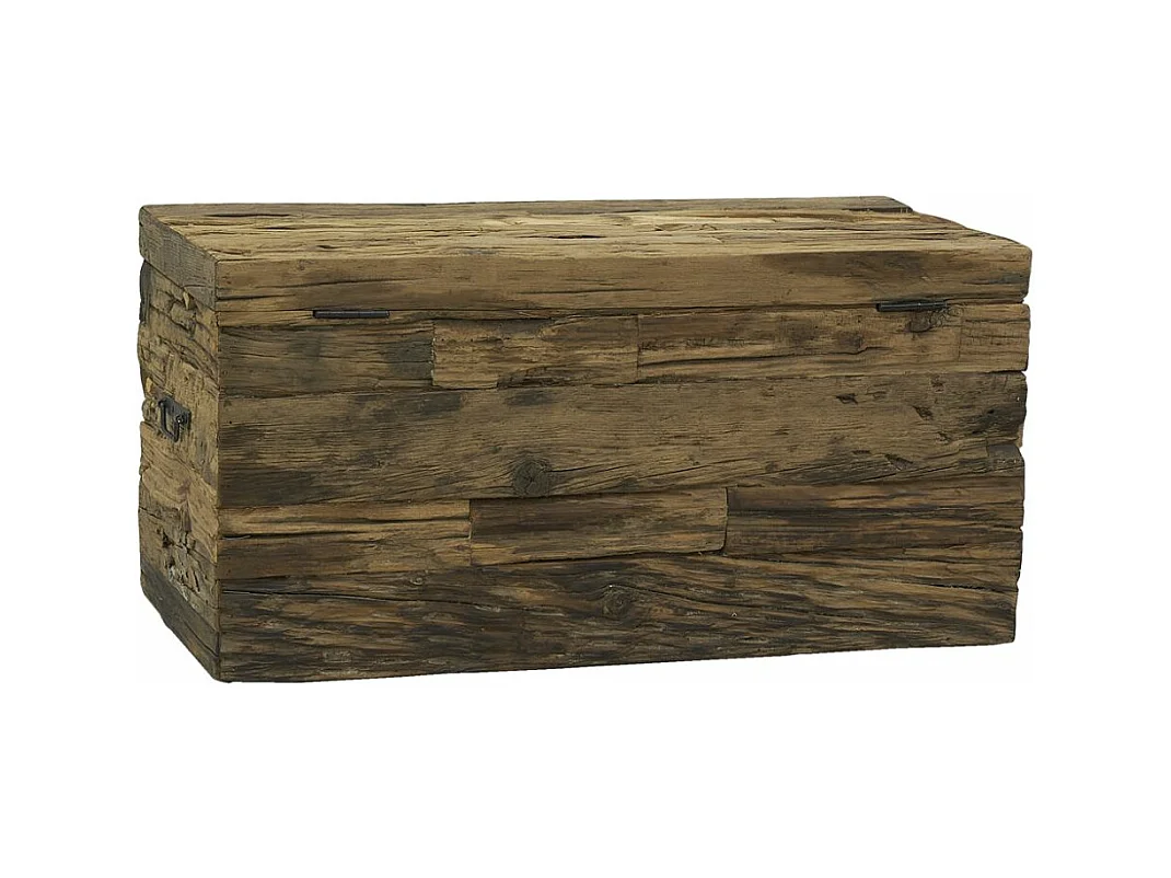 Coffre en bois massif recyclé Grand modèle