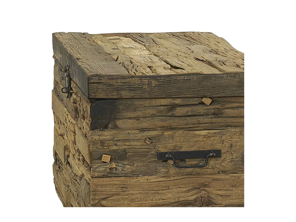 Coffre en bois massif recyclé Grand modèle