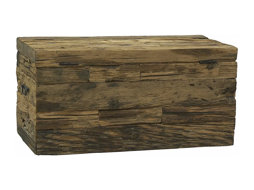 Coffre en bois massif recyclé Grand modèle